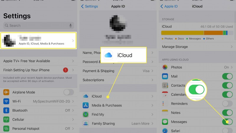 بازیابی از iCloud