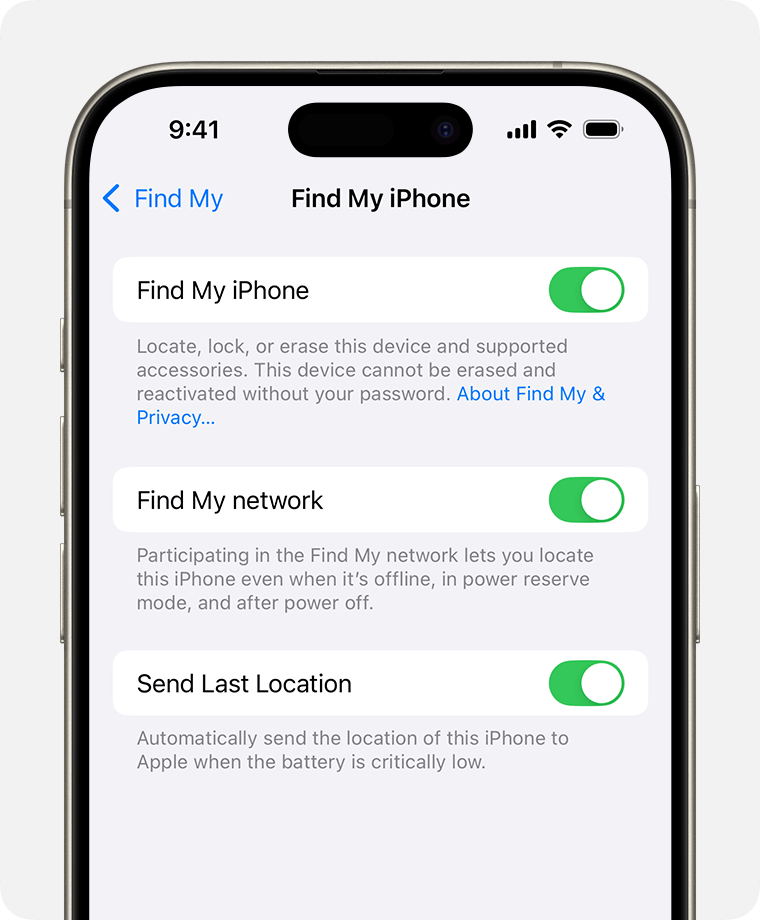 اموزش فعالسازی Find My iPhone